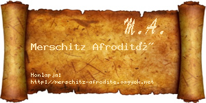 Merschitz Afrodité névjegykártya